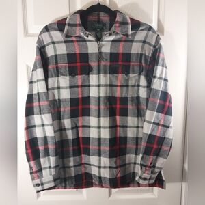 Lauren Ralph Lauren Plaid Full Zip Shacket With Pockets Size Petite M